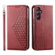 thumbnail image 1 of Funda Flip FOXDOCK para Samsung Galaxy M54 , Estilo Billetera con Diseño Rombo, Correa de Mano y Soporte, Uso Diario, 1 of 6