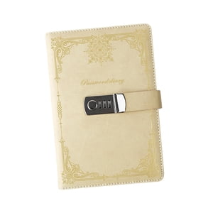 Magideal - Diario Con Candado, Diario Con Candado Con Contraseña, Diario Con Candado Multifuncional, Cuaderno Con Candado Para Oficina, Niños, Hombres Y Mujeres Amarillo
