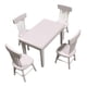 thumbnail image 4 of Juego De Muebles De 5 Piezas Decoración 1/12 Silla De Mesa Para Casa De Muñecas Cocina Blanco, 4 of 5