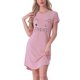 thumbnail image 1 of INSPIRE CHIC Vestido de Dormir para Mujer con Estampado de Gatos, Manga Corta, Bata de Noche de Rayón con Bolsillos, Largo hasta la Rodilla, Ropa de Casa M Rosa, 1 of 6