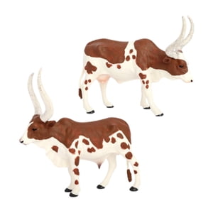 Bothyi - 2 Figuras De Animales Educativos De Toro Y Vaca Para Preescolar, Figuras De Animales Pequeños