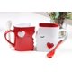 thumbnail image 4 of Set de tazas Blu Devil Kissing Anniversary Wedding Vegan Bone China, 4 of 6