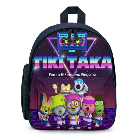 Pororo, el Pequeño Pingüino Mochila Escolar para Niños y Niñas, Mochila Infantil Ligera de Alta Calidad, Grande y Duradera Azul
