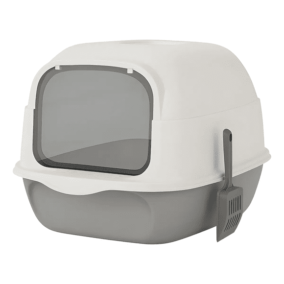 Arenero Para Gatos Roro Cerrado Baño Sanitario Caja Arena Gato Roro Color Gris - 1000245
