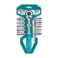 Metalfer - Pack De Llave Chicharra 1 2 Pulgada Y Juego De Dados Turquesa