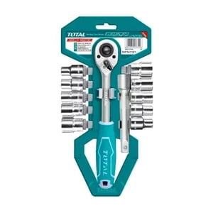 Metalfer - Pack De Llave Chicharra 1 2 Pulgada Y Juego De Dados Turquesa