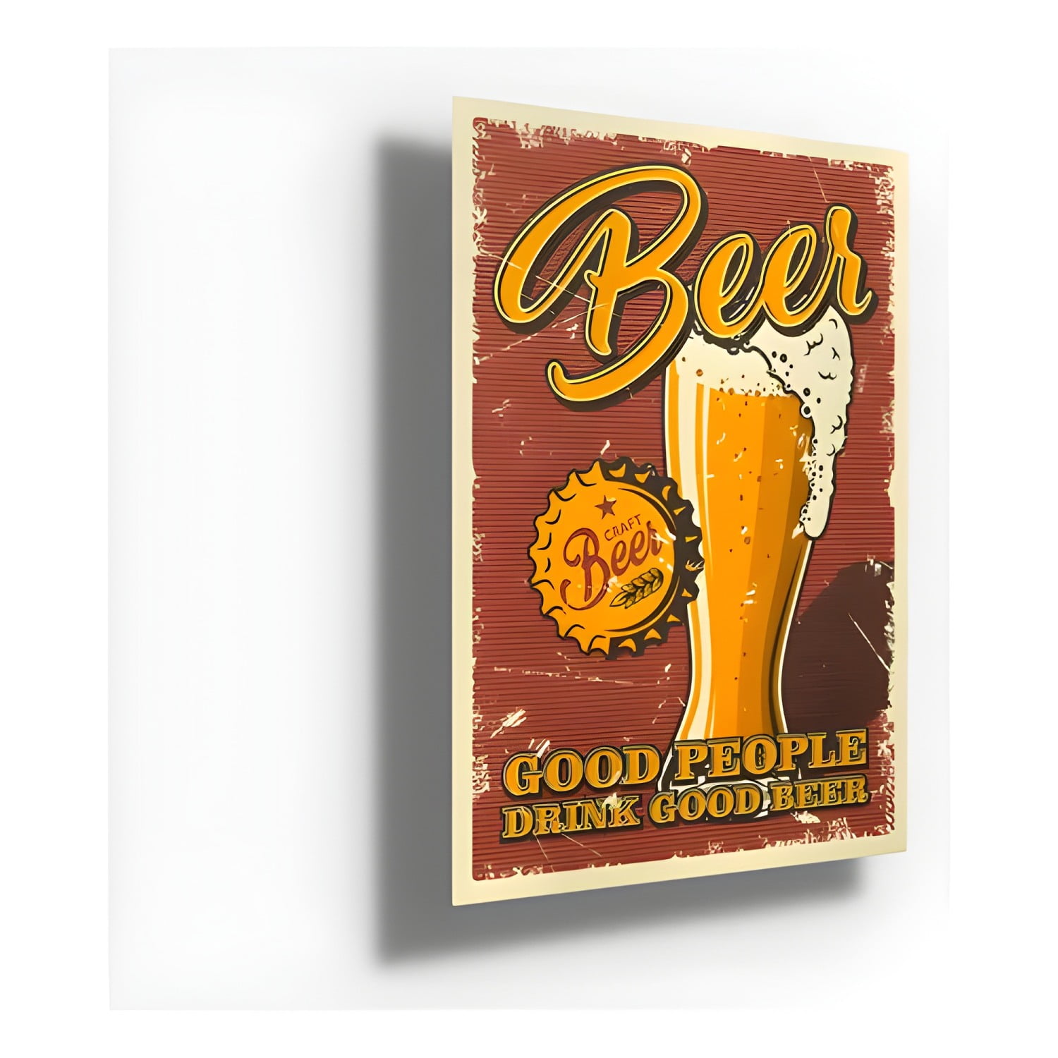 Genérico - Cartel Metálico Cerveza Bar Quincho Blanco