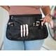 thumbnail image 2 of Cinturón de cintura del peluquero del salón con bolsa de tijeras, estilista profesional del pelo y cinturón del cepillo de maquillaje (negro), 2 of 3