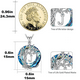 thumbnail image 2 of Collar HESHPAWS Tree of Life con Inicial A-Z Azul, 2 of 3