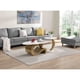 thumbnail image 1 of Modern Nesting Coffee Table Set of 2 End Table for Living Room, Oval and Round Table Set, Golden, 1 of 3