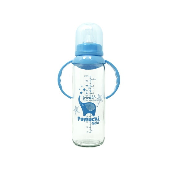 Mamadera de Vidrio Celeste 250ML