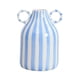 thumbnail image 2 of Florero Decorativo Para Fotos, Jarrón De Porcelana Para Jardín, Entrada, Granja, Rayas Azules Y Blancas, 2 of 5