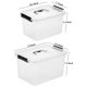 thumbnail image 2 of Caja con cierre de almacenamiento JUJIAJIA de plástico transparente, 7 L/16 L con asa, paquete de 2, 2 of 7