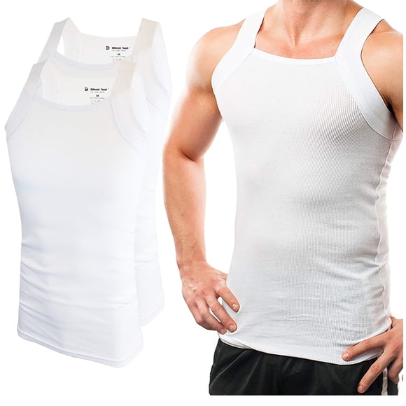 Camiseta sin mangas Different Touch 2XL blanca – paquete de 2