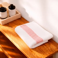 Toalla De Mano Mav Nautica 100% Algodón Alta Calidad Blanca-Rojo