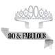 thumbnail image 1 of Banda para el cabello con corona y banda para el 90.º cumpleaños para mujer, 1 of 5