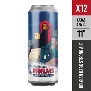 Anfiteatro - Pack X12 Monjas, 11° (Dark Belgian Strong Ale) - Cerveza Artesanal Valparaiso - 475 Ml