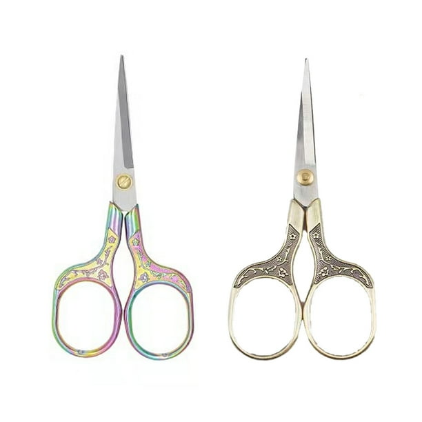 tijeras pequeñas de precisión vintage para cortar el pelo, barba, bordar, manualidades y uso diario.