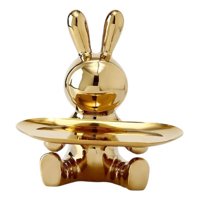 Genérico - Figura Decorativa Conejo Multifuncional Bandeja Adorno Jhn