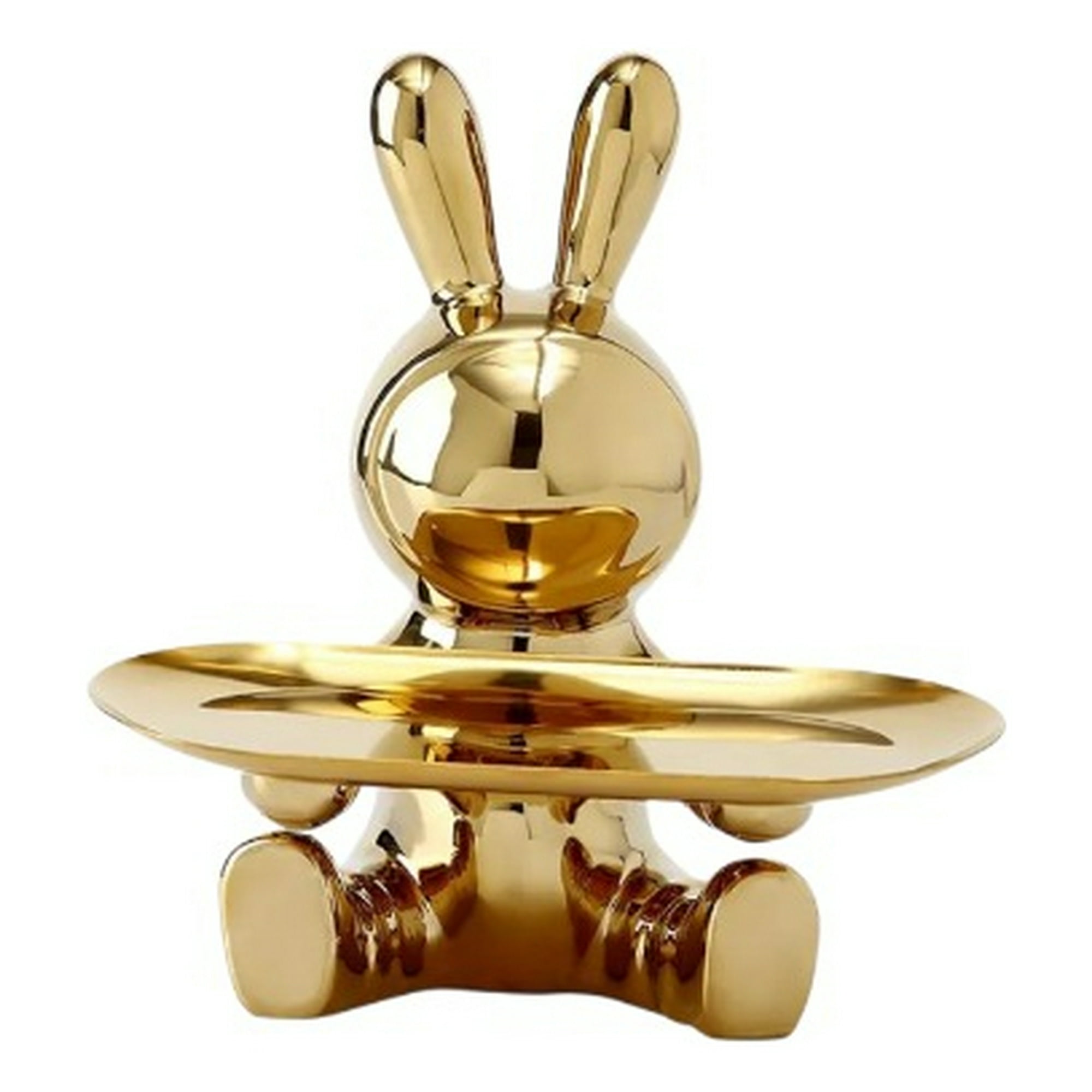 Genérico - Figura Decorativa Conejo Multifuncional Bandeja Adorno Jhn