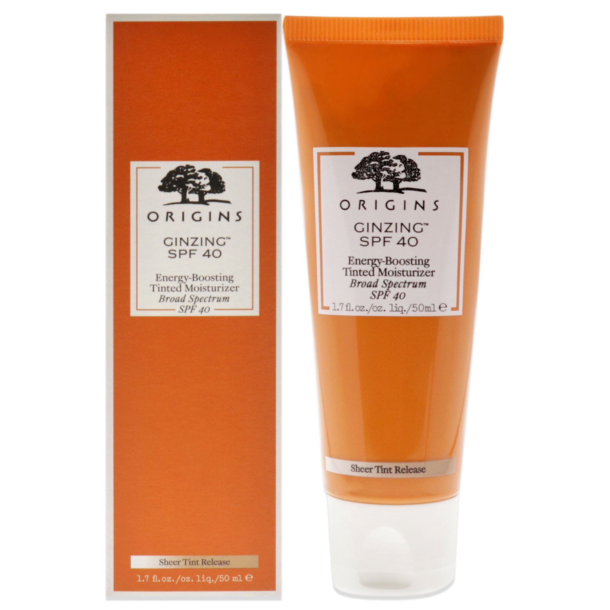 Origins - Crema Hidratante Con Color Que Aumenta La Energía Ginzing Spf 40 De Para Unisex - Protector Solar De 1,7 Oz