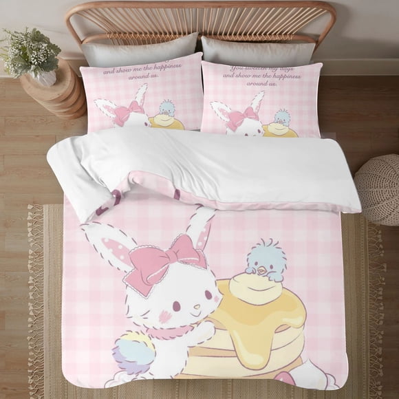 Wish Me Mell 3-Piece Bedding Set For Kids Boys Girls Adult Cartoon Warm Cute Fashion Holiday Present Gift Bed Sheets