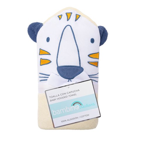 Bambino - Toalla Con Capucha Beige Tigre Niño