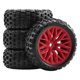 thumbnail image 3 of 4 Neumáticos De Coche RC 1/18 Para Montar En Casa, De Repuesto Para Camión Typhon Grom Short Course, Color Rojo, 3 of 5