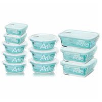 11 Contenedores Hermeticos Allegra De Vidrio Colaciones