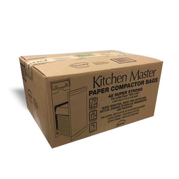 Bolsas compactadoras Kitchen Master predobladas, paquete de 48