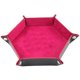 thumbnail image 4 of Bandeja De Dados Caja De Almacenamiento De Cuero Plegable Soporte De Almacenamiento De Escritorio Rosa Rojo, 4 of 5