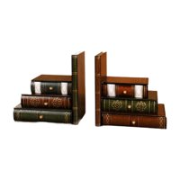 Magideal - 2 Piezas De Sujetalibros De Adorno De Libro Falso, Tapones Para Libros, Organizador De Accesorios De Exhibición, Soportes Para Estanterías, Decoración Alto Y Delgado