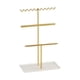 thumbnail image 5 of Expositor De Joyas De 3 Niveles, Soporte Para Collares, Para Tocador, Tienda Minorista, Dorado, 5 of 5