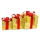 thumbnail image 1 of Set 3 Cajas Regalo Luces Decoración Navidad Dorado, 1 of 4