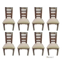 Koliat - Pack 8 Sillas Florencia Nogal Tapiz Beige