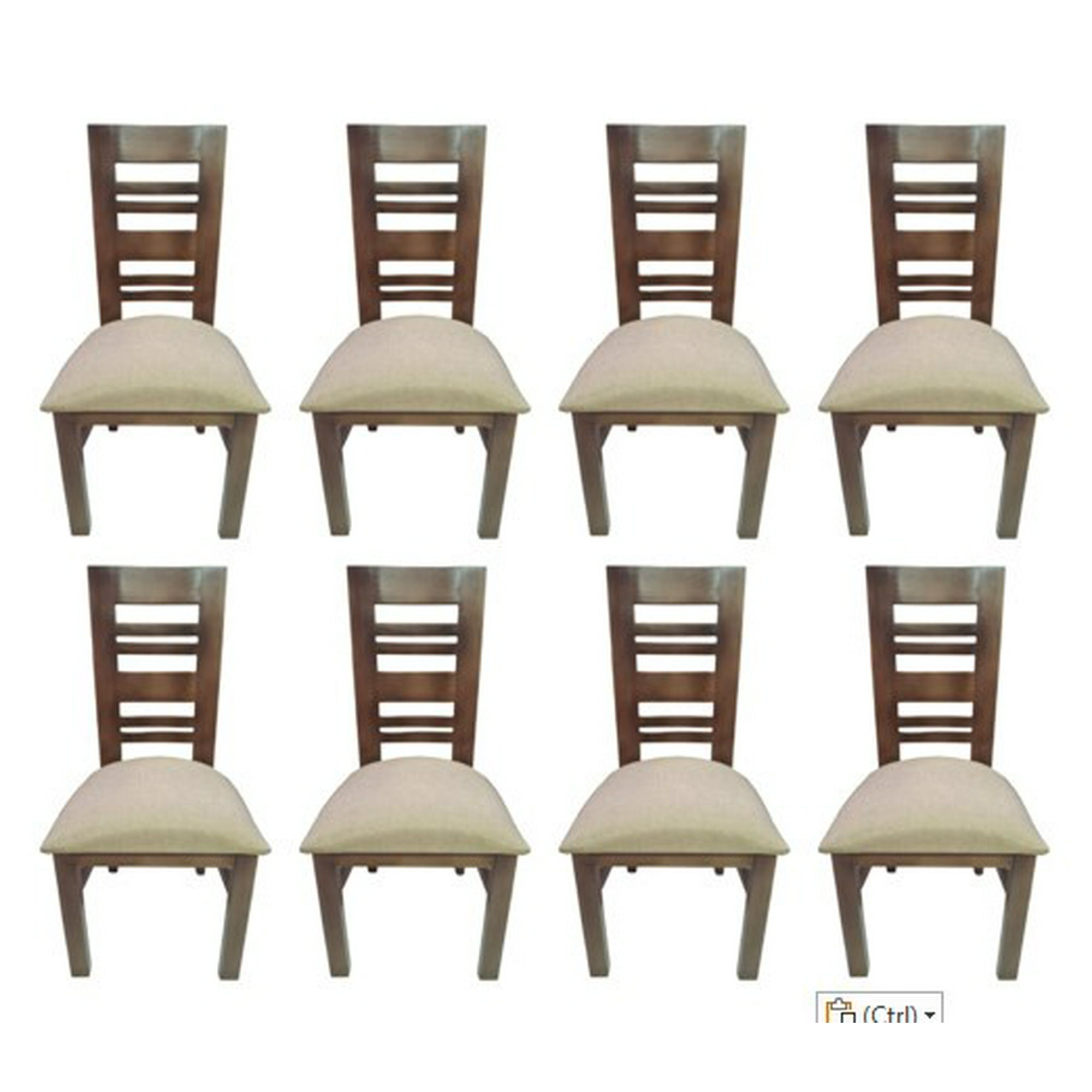 Koliat - Pack 8 Sillas Florencia Nogal Tapiz Beige