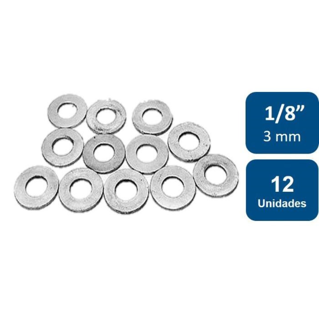 Rukafe Basics - Golillas Planas Calibradas 1/8"" (3Mm) 12Un.