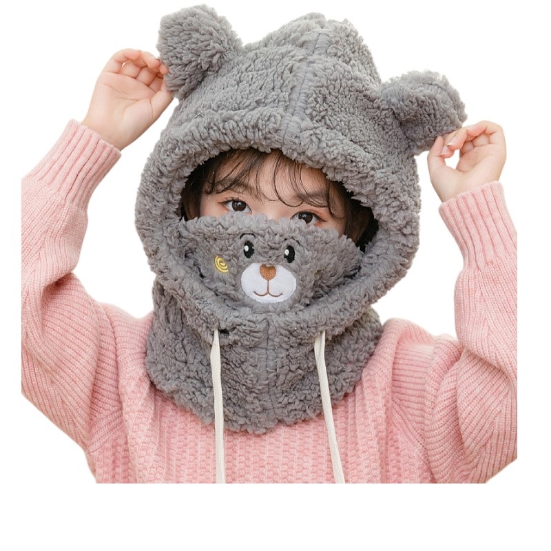 El Edén - Gorro Chiporro Con Cuello, Talla M Para Niños Y Adultos Gris