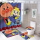 thumbnail image 1 of Anpanman-theme 4-Piece Shower Curtain Set with Rugs, Waterproof Bathroom Decor Set Includes Bath Mat, U-Shaped Rug, Toilet Lid Cover and Curtain with Hooks, 1 of 6