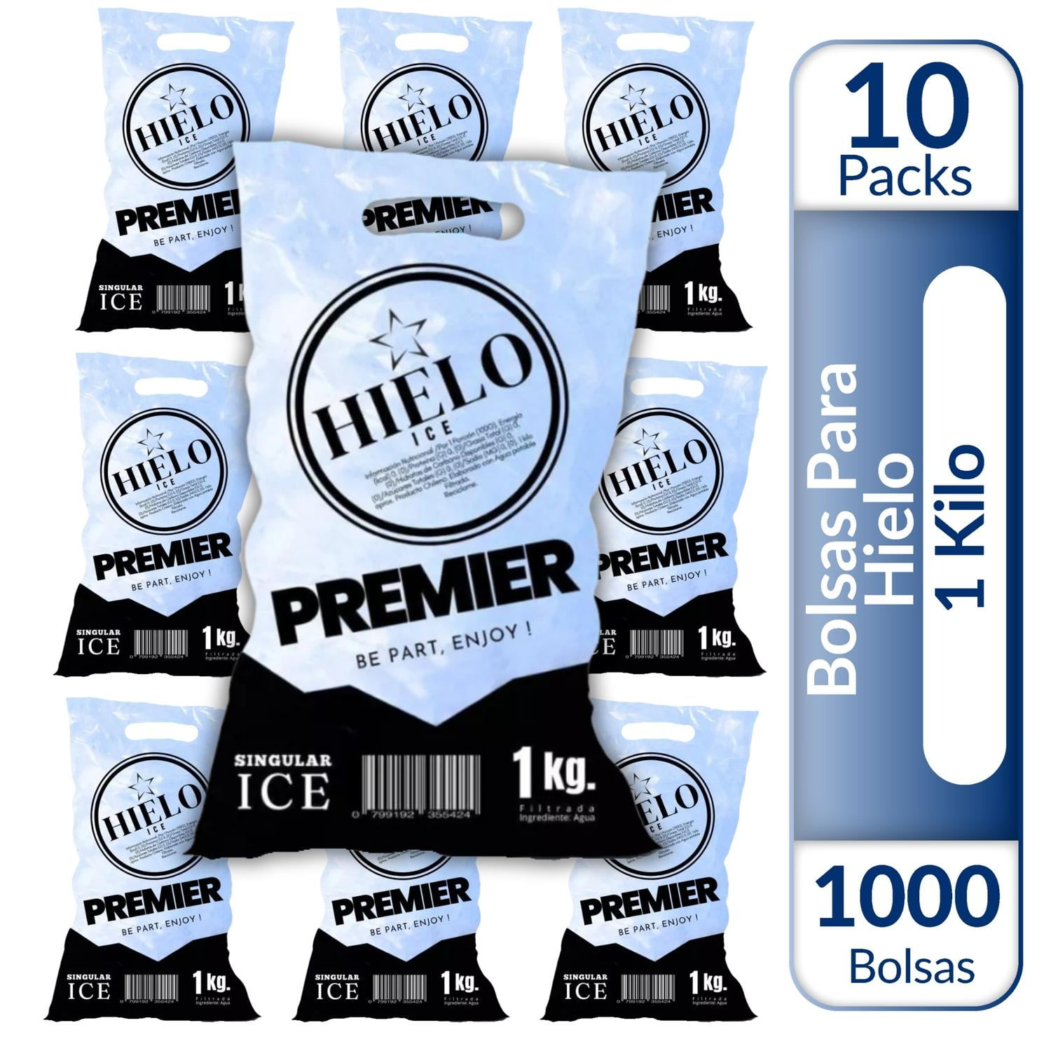 Genérico - Bolsas Para Envasar Hielo Por Kilo Congelar 1000u C/ Manilla
