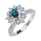 thumbnail image 1 of Anillos de Moissanita de Oro Blanco de 18K de 1 Quilate para Mujer Regalo Color D Claridad VVS1 Anillos de Diamante Anillo de Plata Esterlina 925 Joyería Anillos de Compromiso de Moissanita con, 1 of 8