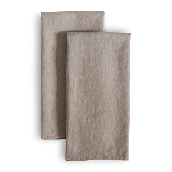 Paños de cocina LK PureLife Flax Linen 100% puro, 50 x 70 cm, color topo