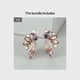 thumbnail image 1 of Multicolor Birthstone Dangle Earrings Marquise Cut Red Purple Olive Green Stone Ear Drop Flower Leaf Delicate Ear Jewelry Gift, 1 of 3