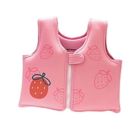 Magideal - Chaleco De Natación Para Niños, Chaleco De Dibujos Animados Para Niños, Regalo De Dispositivo De Flotación De Natación Fresa Rosa