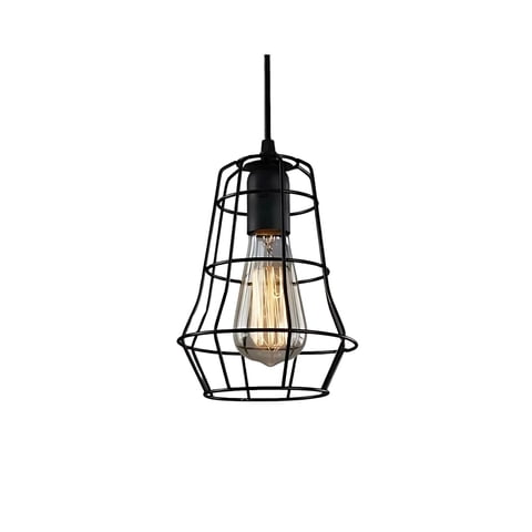 Disparo - Lampara De Techo Colgante Industrial De Malla Cesta Metalica