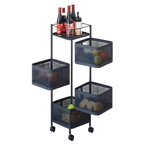 Genérico - Frutero Organizador De 4 Niveles Cuadrado