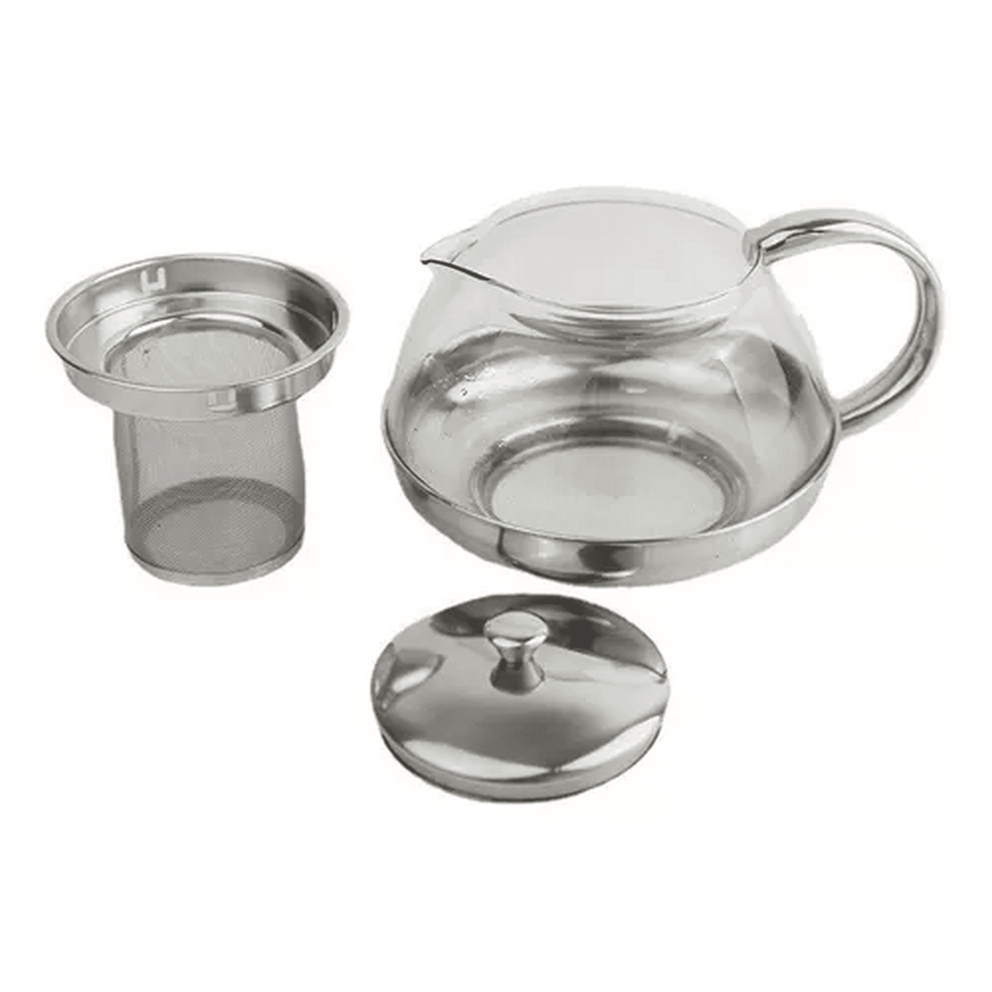 Genérico - Hervidor Infusor De Vidrio De 600 Ml, Para Tetera, Plateado