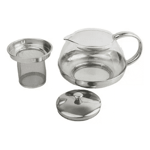 Genérico - Hervidor Infusor De Vidrio De 600 Ml, Para Tetera, Plateado