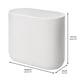 thumbnail image 2 of Papelera iDesign The Cade Collection Slim Oval White, 2 of 4