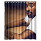 thumbnail image 1 of Cortina de ducha con imagen de Tupac Shakur de 2Pac, juego de cortinas de baño con ganchos, tamaño 60 x 72 pulgadas, 1 of 3